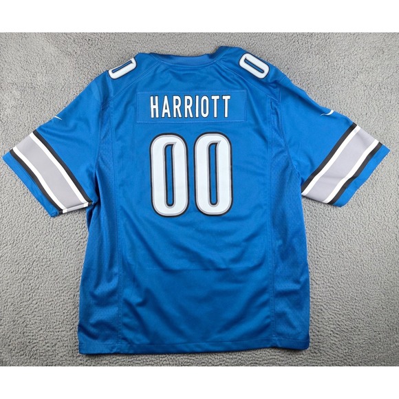Detroit Lions Jersey Mens 2XL Blue #00 Personalized Name Nike NFL Football - Picture 2 of 13